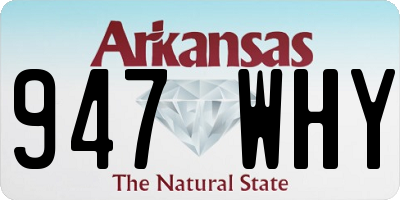 AR license plate 947WHY