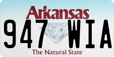 AR license plate 947WIA