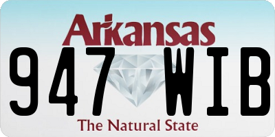 AR license plate 947WIB