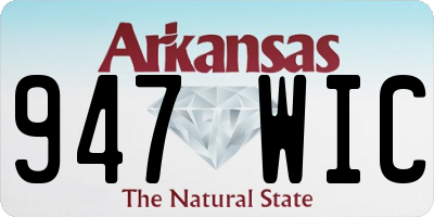 AR license plate 947WIC