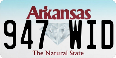 AR license plate 947WID
