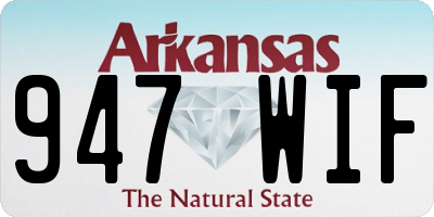 AR license plate 947WIF