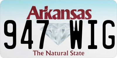 AR license plate 947WIG