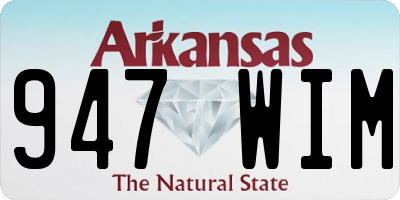 AR license plate 947WIM