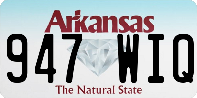 AR license plate 947WIQ