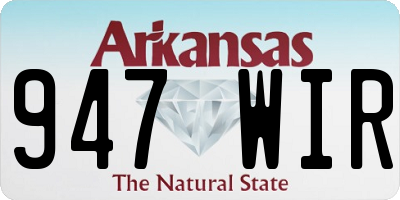 AR license plate 947WIR