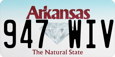 AR license plate 947WIV