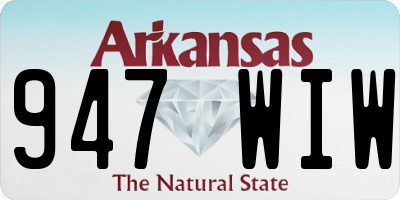 AR license plate 947WIW