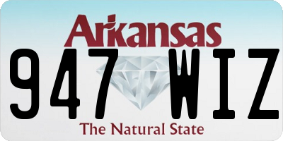AR license plate 947WIZ