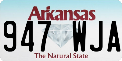 AR license plate 947WJA