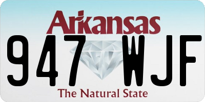 AR license plate 947WJF