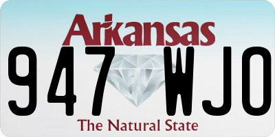 AR license plate 947WJO