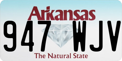 AR license plate 947WJV