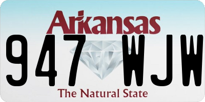 AR license plate 947WJW