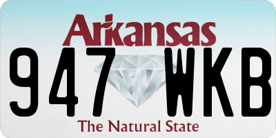 AR license plate 947WKB