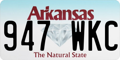 AR license plate 947WKC
