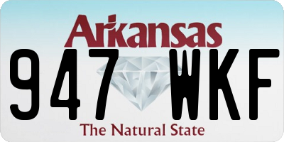 AR license plate 947WKF