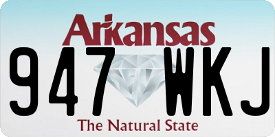 AR license plate 947WKJ