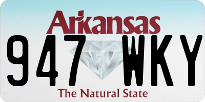 AR license plate 947WKY
