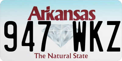 AR license plate 947WKZ