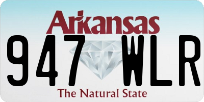 AR license plate 947WLR