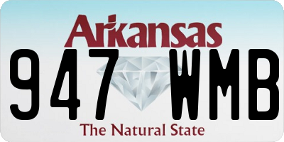 AR license plate 947WMB