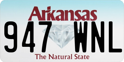 AR license plate 947WNL