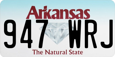 AR license plate 947WRJ