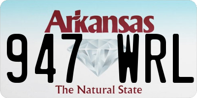 AR license plate 947WRL