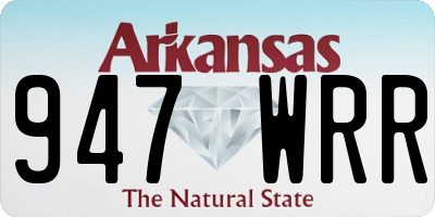 AR license plate 947WRR