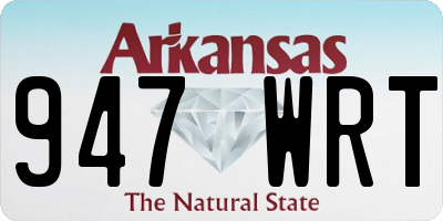 AR license plate 947WRT