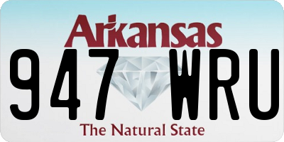 AR license plate 947WRU