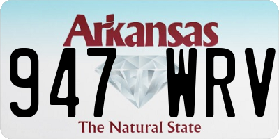 AR license plate 947WRV