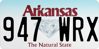 AR license plate 947WRX