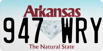 AR license plate 947WRY
