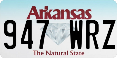 AR license plate 947WRZ