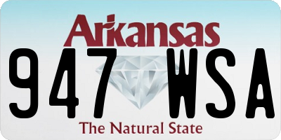 AR license plate 947WSA