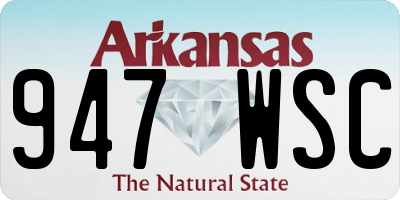 AR license plate 947WSC