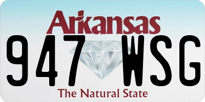 AR license plate 947WSG