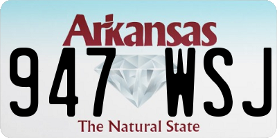 AR license plate 947WSJ