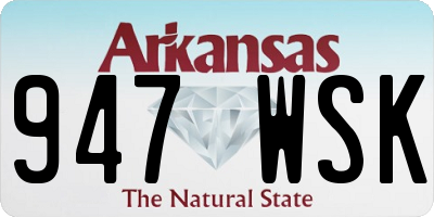 AR license plate 947WSK