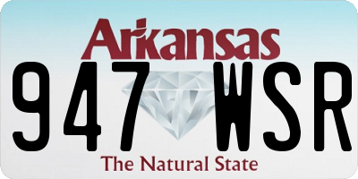 AR license plate 947WSR