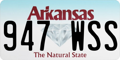 AR license plate 947WSS