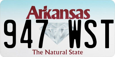 AR license plate 947WST