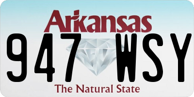 AR license plate 947WSY