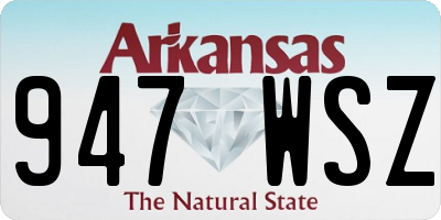 AR license plate 947WSZ