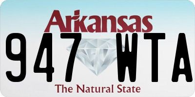 AR license plate 947WTA