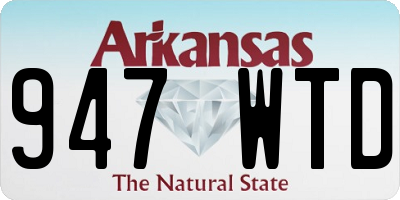 AR license plate 947WTD