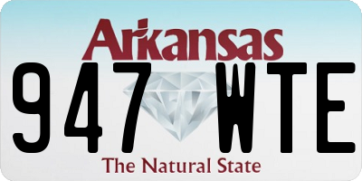 AR license plate 947WTE