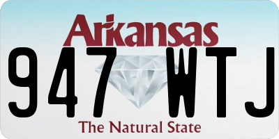 AR license plate 947WTJ